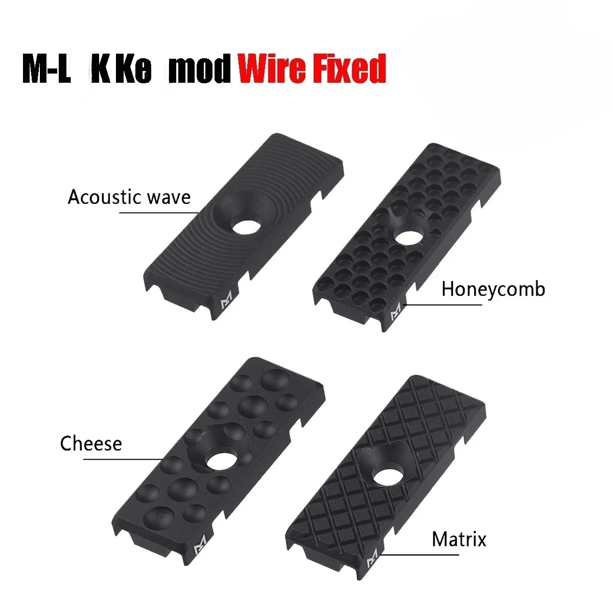 Tactical Aluminum M-LK Key-mod Metal Wire Guide System Cable Management M-lk Rail Cover Mount Hunting Flashlight Gear