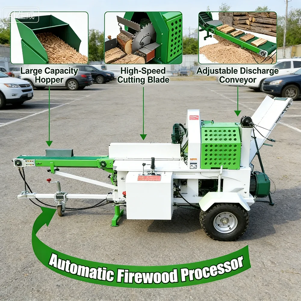 Hochleistungs-6-Wege-Holzspalt – Heavy Equipment Processor Bewertung und Preis