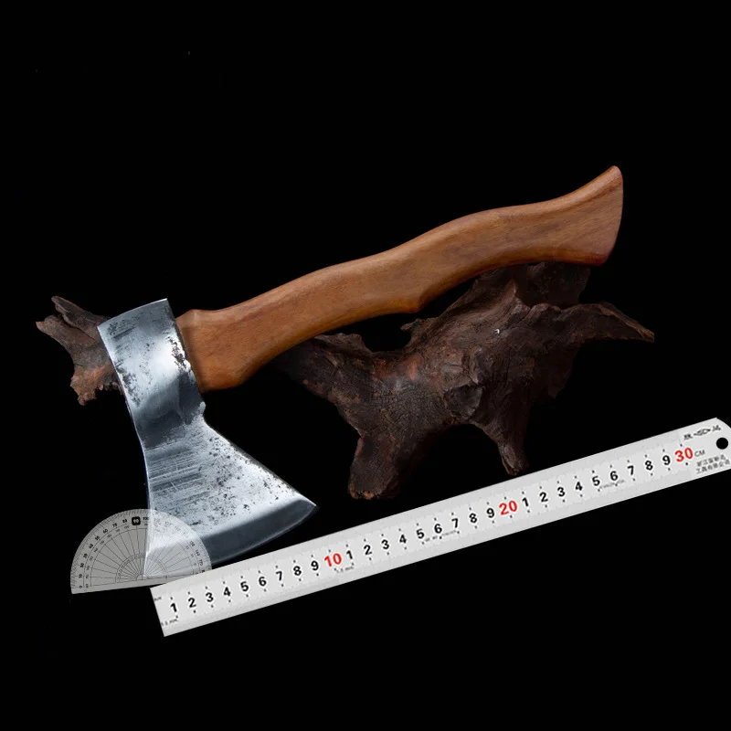 Ancient-style Forged Stainless Steel High-quality Axe Convenient Outdoor Camping Axe Household Firewood Splitting Felling Tool