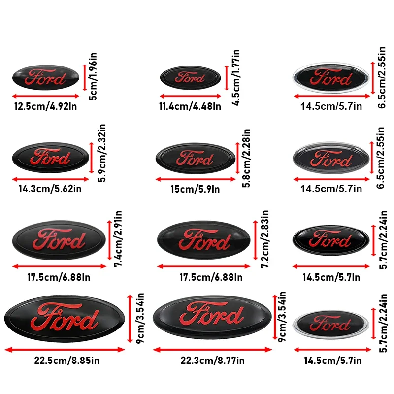 Car Front Hood Emblem Trunk Badge Stickers Accessories For Ford Focus Mustang Fiesta Puma Ranger Kuga MK7 MAX F150 Mondeo Escape view 2