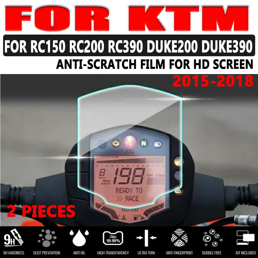 

For KTM Duke RC150 200 390 DUKE 390DUKE DUKE390 DUKE200 2015-2018 Motorcycle Cluster Scratch Protection Film Screen Protector