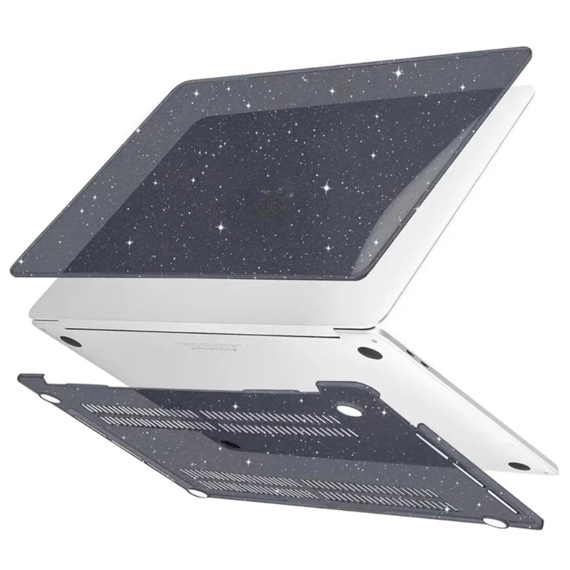 2026 Neo A3404 Glitter Crystal Clear Laptop Case For Macbook Air 13.6 15 M5 M4 M3 M2 Pro 14 13 M1 16 Inch Skin Shell A2681 A2337