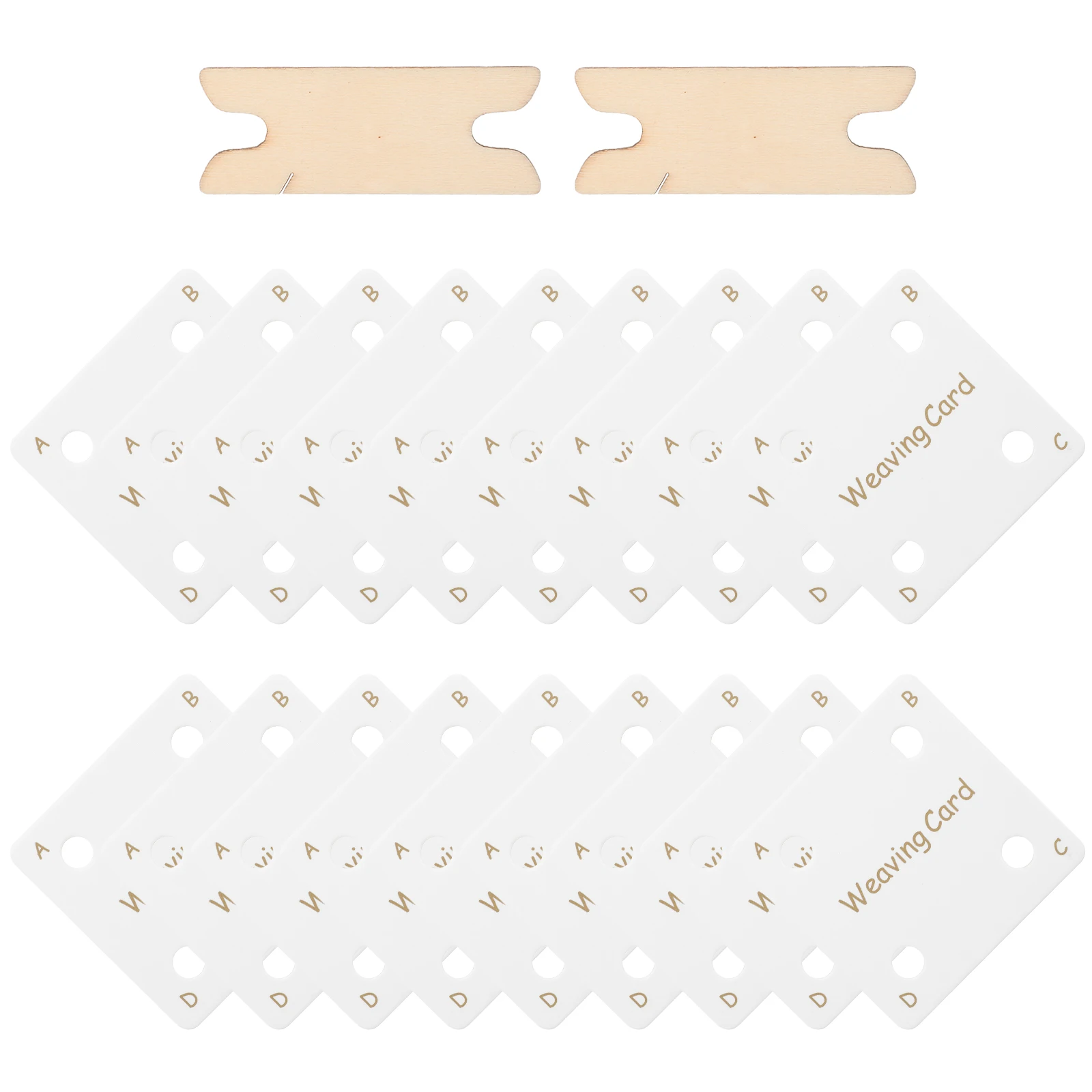 

1 set Kit Tablets Tablet Weaving Tablet 2 Shuttles Braiding Supplies DIY Craft Projects Cards Weaving Tools