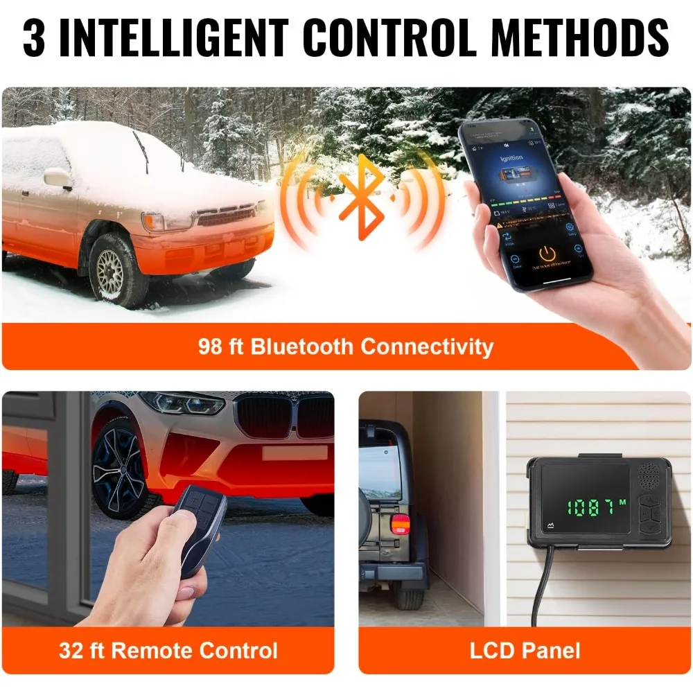 سخان ركن محرك الديزل VEVOR 8KW مع تعويض الارتفاع التلقائي، ونظام تسخين الهواء المتوافق مع البلوتوث #3