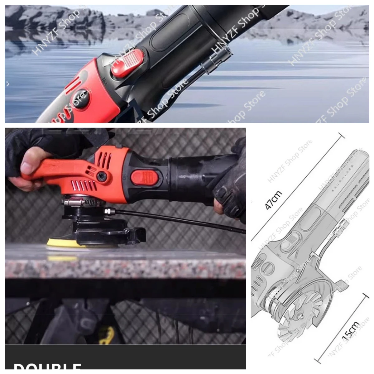 Brushless Water Grinder High-Power Bottom-Water-Inlet Polishing Machine Stone Marble Tile Cement Floor Grinding Machine