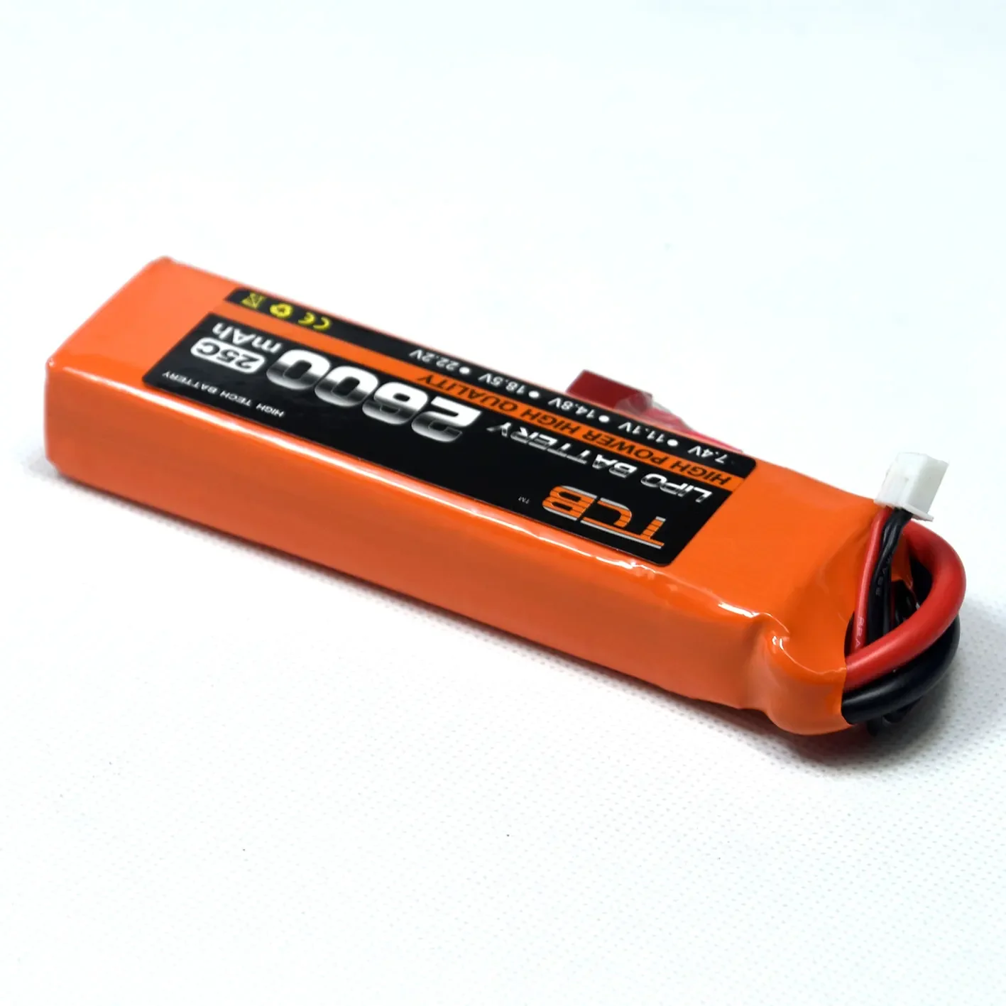 2600mAh 25C 2S 7.4V LiPO Battery T plug for RC Model Plane Glider FPV Drone Helicopter