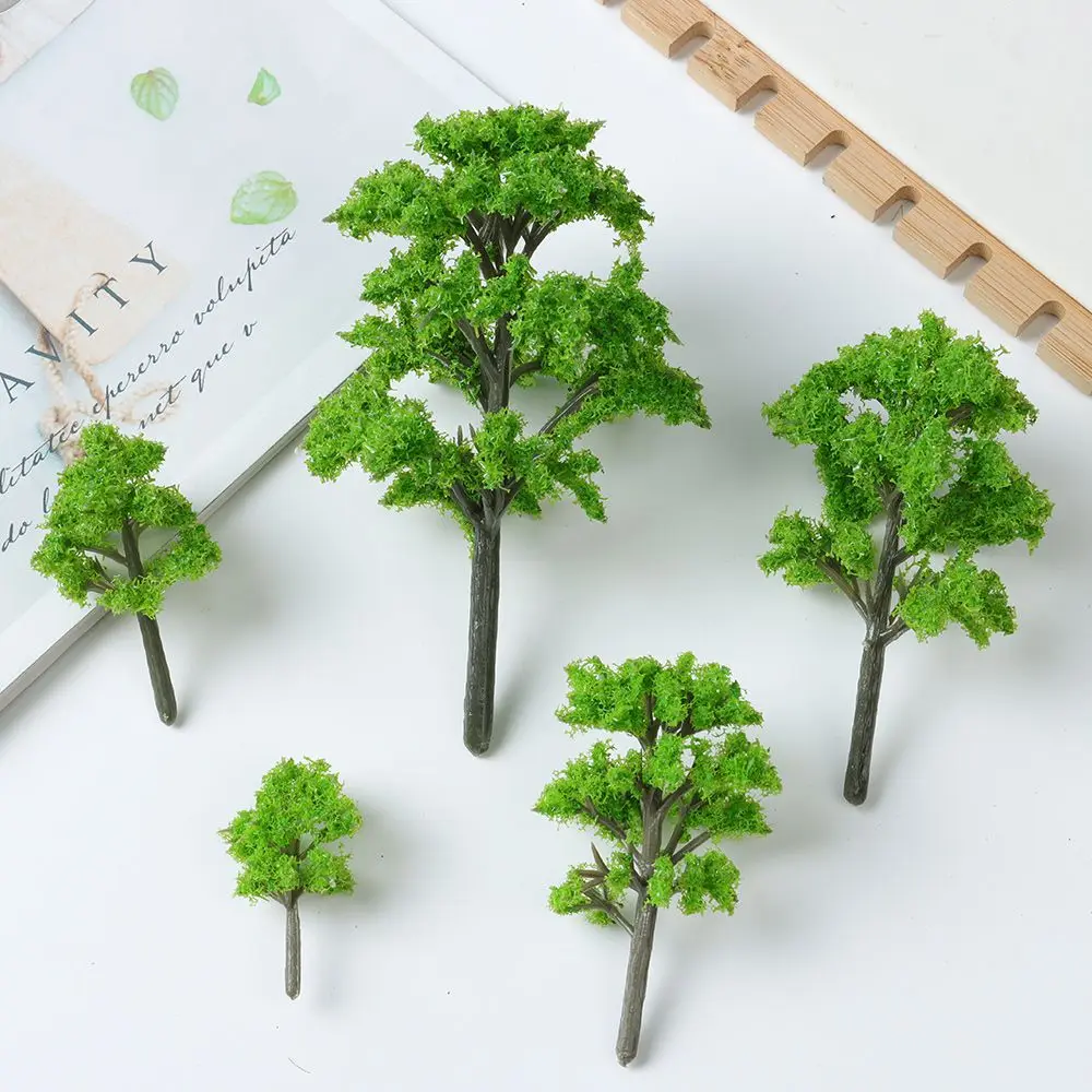 10/20pcs 4/7/5.5/8.5/12cm Building Sand Table Train Model Material Plastic Model Banyan Tree Scenery Toys