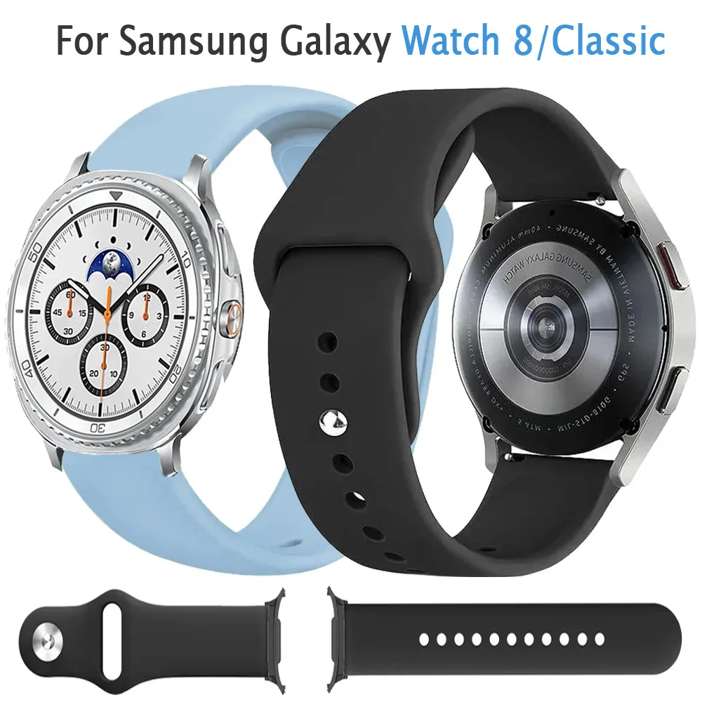 Bracelet de sport en Silicone pour Samsung Galaxy Watch 8 44mm 40mm 8 Bracelet classique 46mm pour Samsung Galaxy Watch Ultra 2025 ceinture