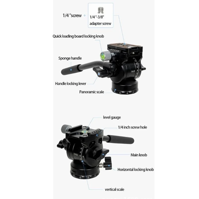 Equatorial Mount Mode Travel Tripod TC20 TH10 TC20R Multiple Angles Pan Tilt Head And Quick Release For DSLR Cameras K1KF