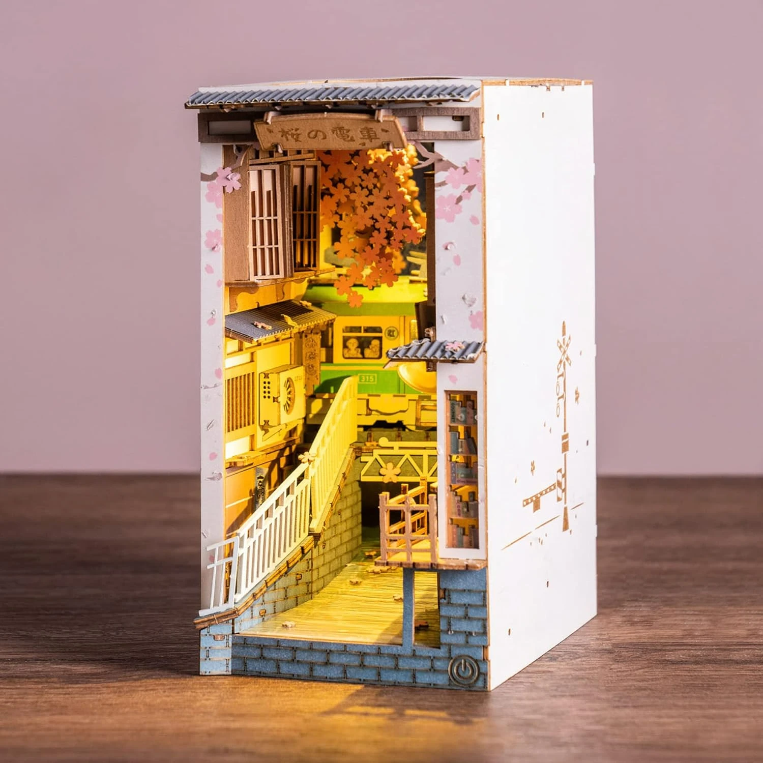 Sunshine Town Theme Unique Creative DIY Miniature Booknook Craft Kit for Adults - Charming and Imaginative Bookshelf Decor with