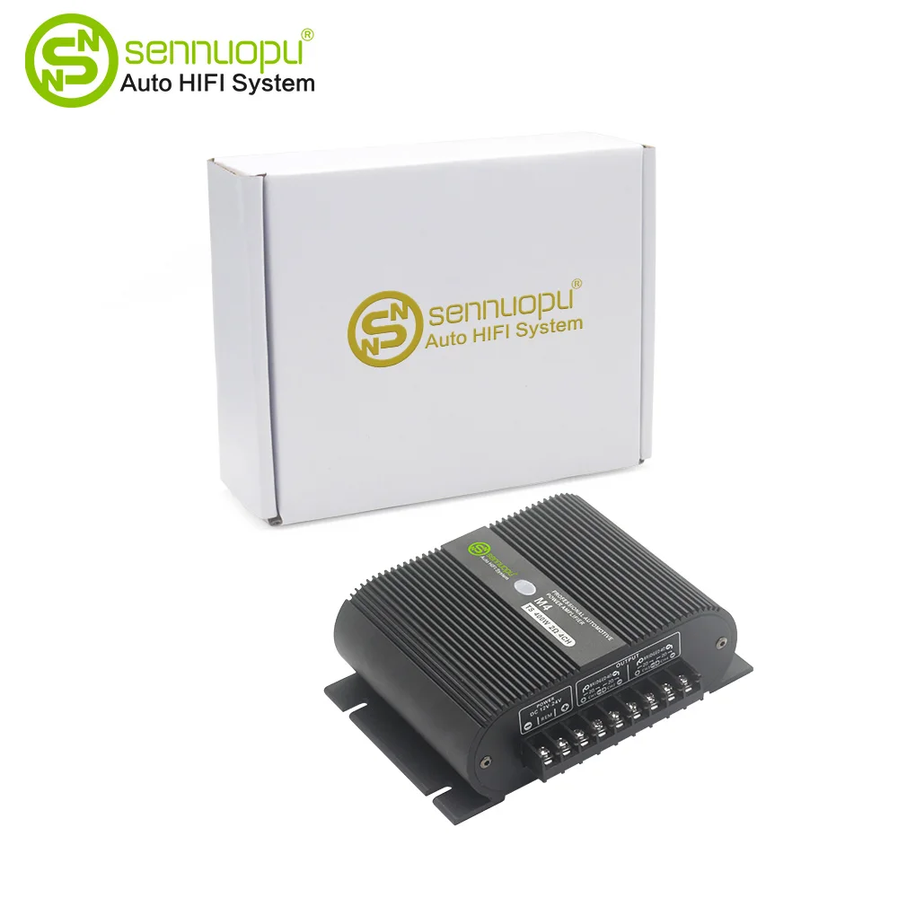 Sennuopu 12V 24V Class D Amplifier 4 channel 400W mini amplifiers For cars yachts motorcycles vans buses Stereo Audio System