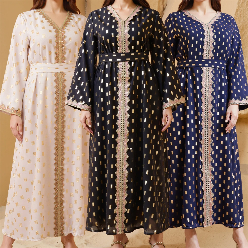 

Ид Мубарак Абая Элегантное женское мусульманское длинное платье макси Кафтан Вечернее платье Вечерний кафтан