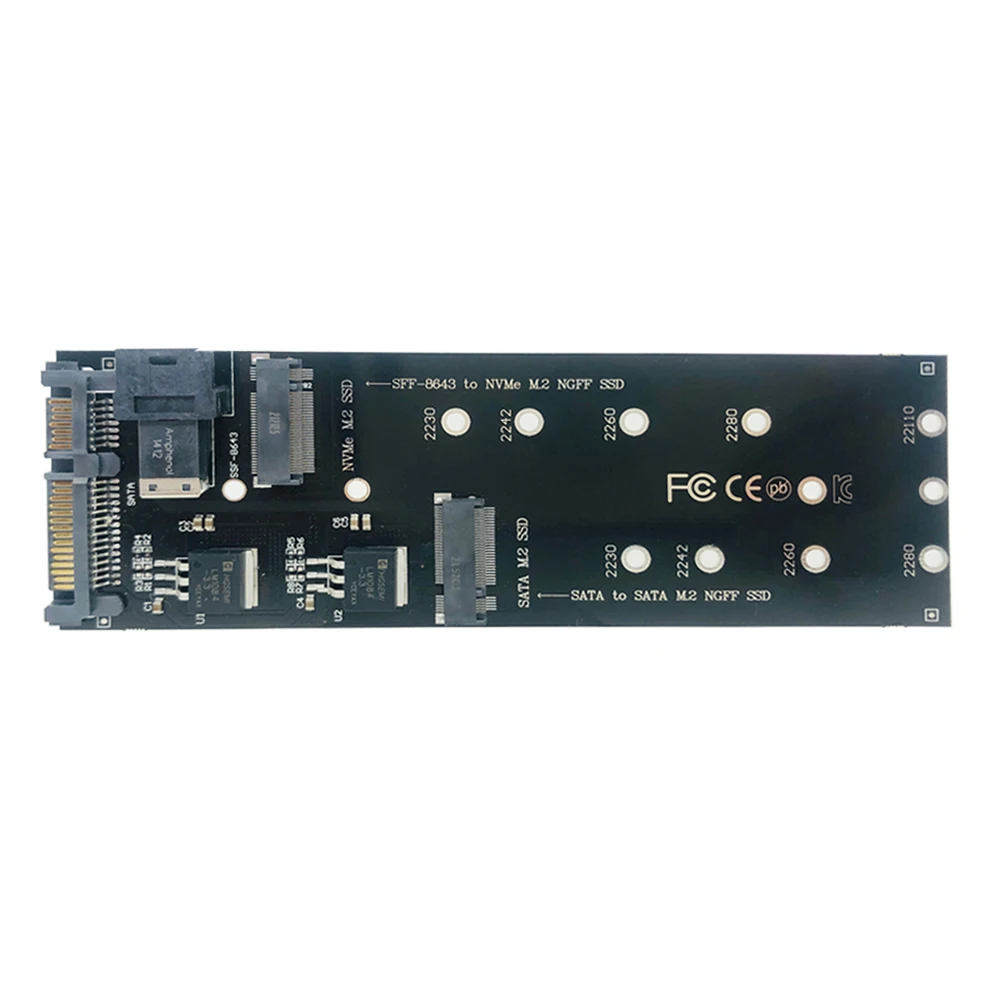 22pin SATA M.2 SSD adattatore SFF-8643 a NVMe M.2 NGFF SSD scheda m.2 SATA SSD adattatore NVME SSD per schede di espansione SFF-8643