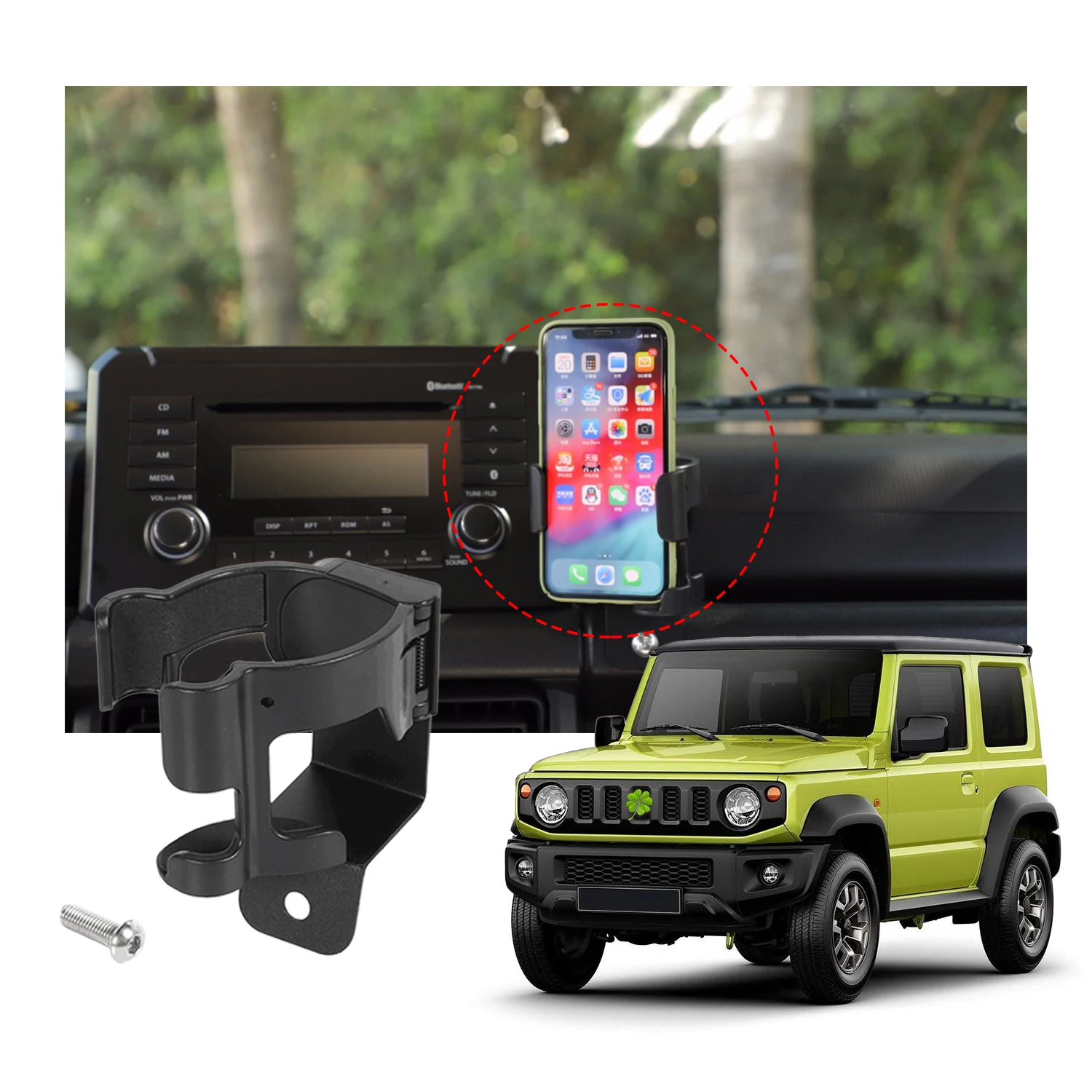 Cup Holder Phone Mount for Suzuki Jimny JB64 JB74W 2019 2020 2021 2022 Car Phone Holder Multifunction Water Cup Drink Stand