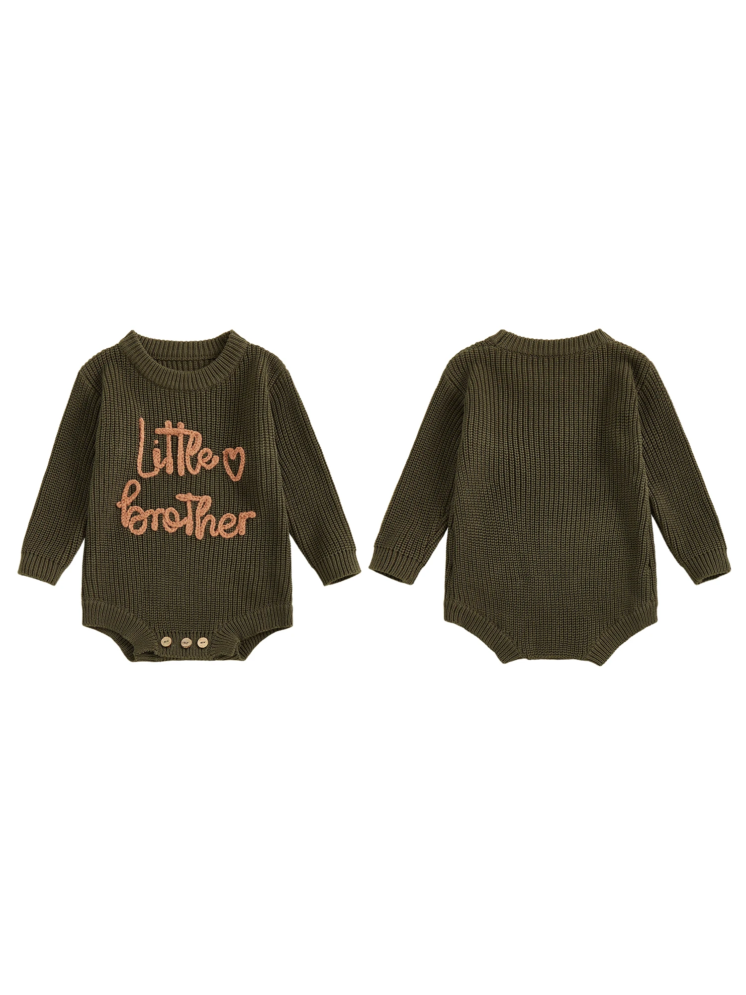 نسيج الخريف للأولاد الرضع مع حروف مطرزة وأكمام طويلة ورقبة دائرية ومواد سترة مريحة #2