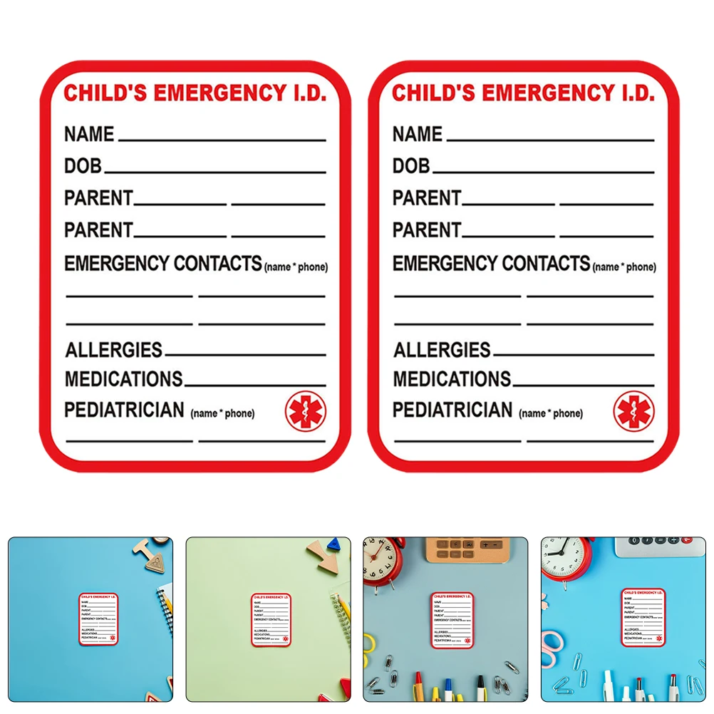 

15 Pcs Child Seat Labels Waterproof Stickers Emergency Info Tags Car Safety Strong Adhesion Identification