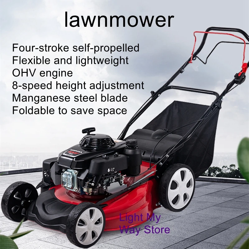 Power lawn mower hand push trimmer self-propelled lawn mower orchard weed whacker lawn mower gasoline lawn mower