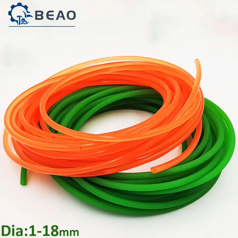 1/5M Green Red Polyurethane Conveyor Belts PU Round Drive Belt high tensile strength, tensile strength abrasion resist