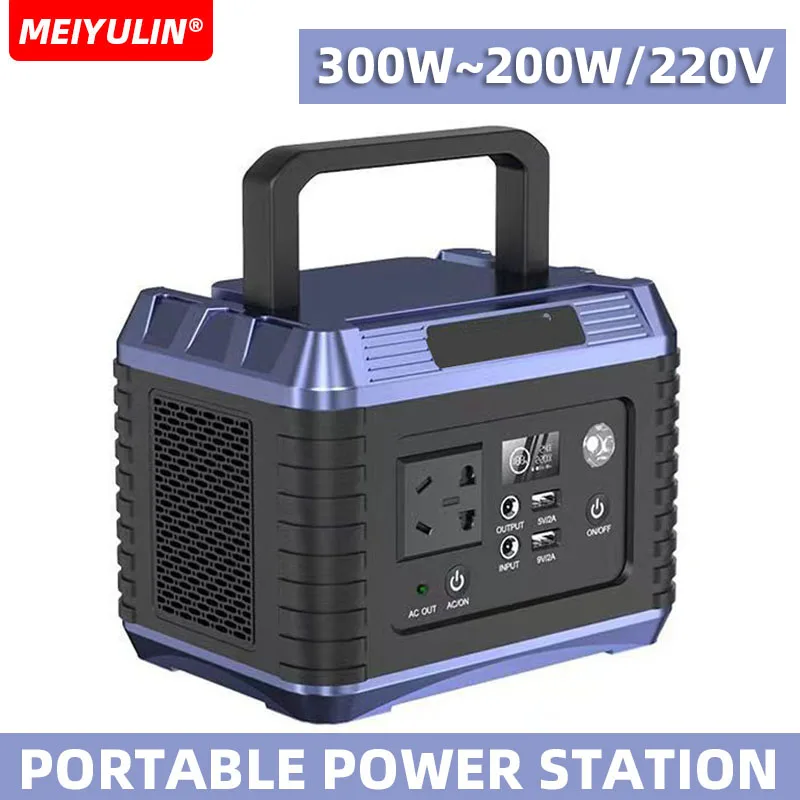 300W 220V Portable Power Station 64000mAh Solar Generator USB C DC Emergency External Spare Battery Charger For Outdoor Camping