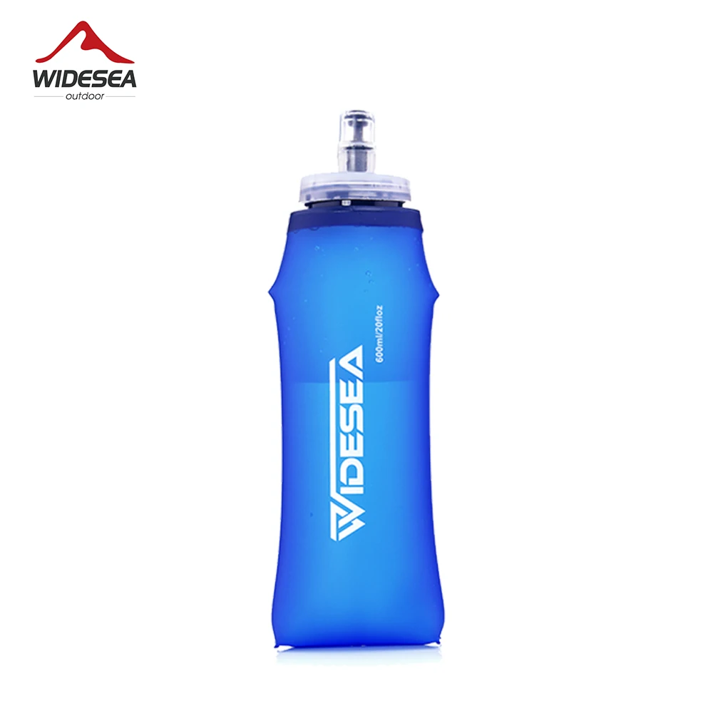 Widesea 250/600ml Outdoor Sport Bottle Folding Soft Water Bag Portable Ultralight Cup Camping Cycling Hiking Backpack Supplies