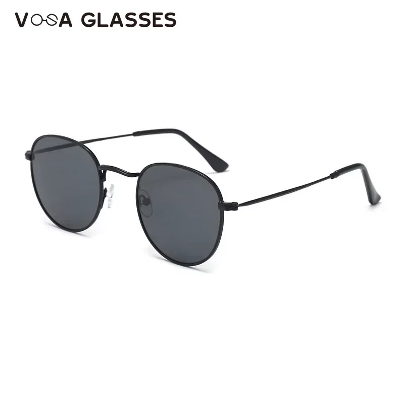 Classic Round Sunglasses Woman Fashion Brand Designer Metal Mirror Sun Glasses Retro Small Frame Oval Lunette Soleil Femme