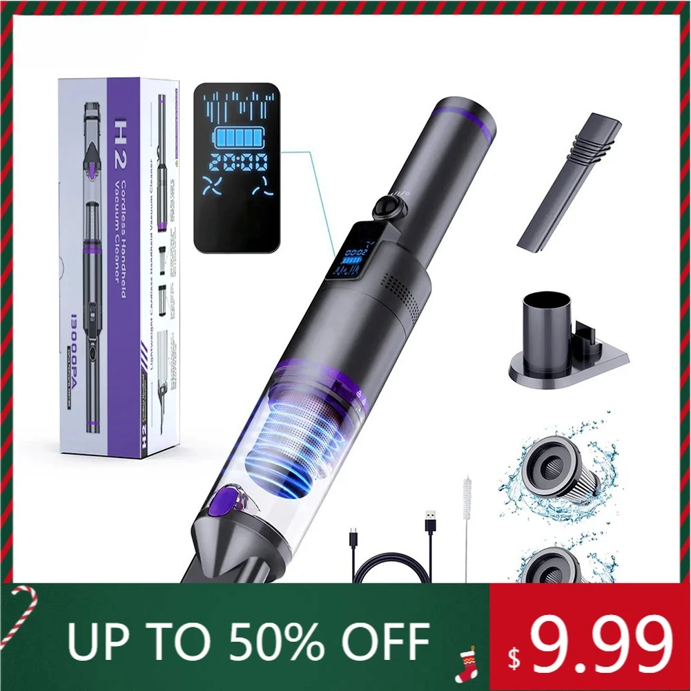 

STLF Ready to Ship Customized H2 Mini Handheld Cordless Vacuum Cleaner Rechargeable Via Electric USB Battery for Car Sofa Cleani
