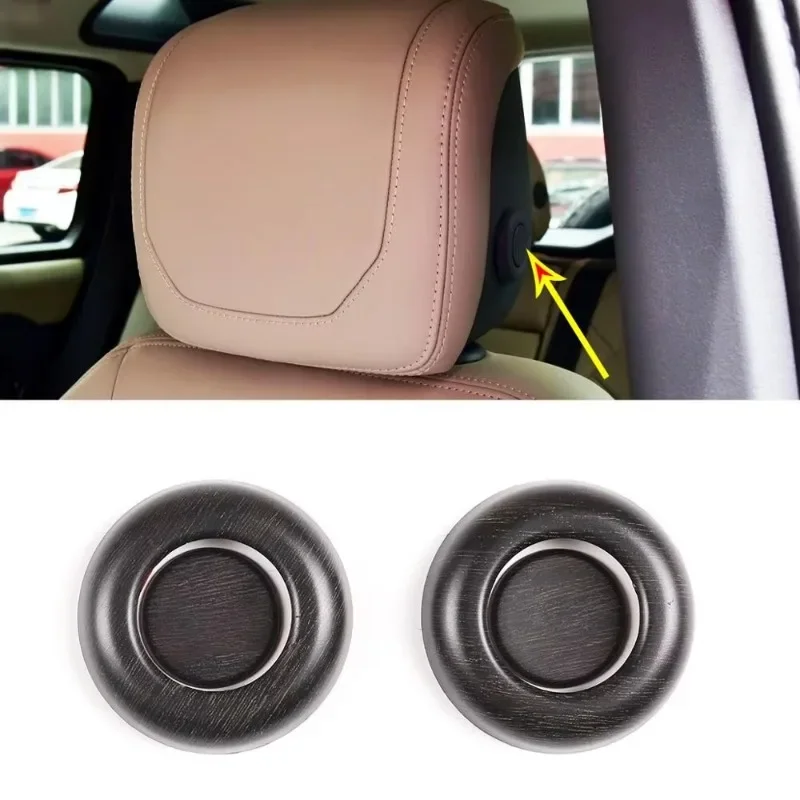 

For Land Rover Defender 90 110 130 2020-2023 ABS Oak Wood Car Head Pillow Adjustment Button Cover Trim Interior Car Accessories