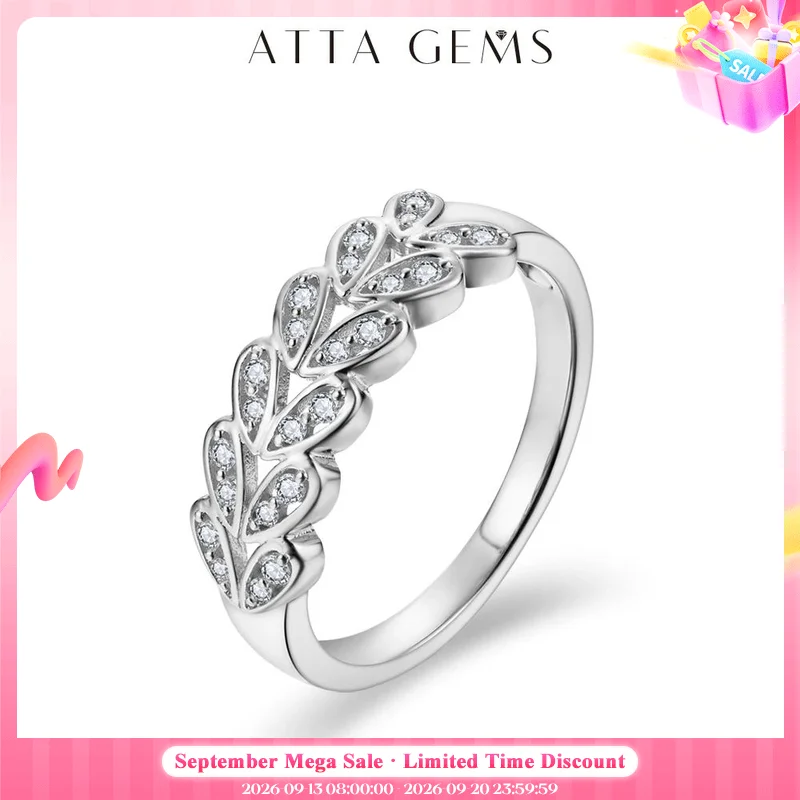 ATTAGEMS D VVS1 Color Moissanite Ring for Women Solid 10k 14k 18k White Gold With Certificate Rings Engagement Wedding Jewelry