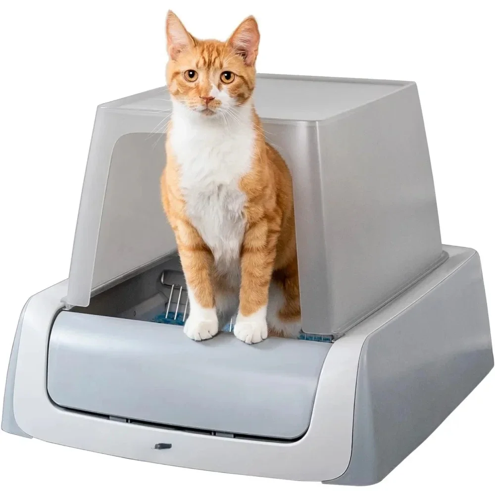 ScoopFree Crystal Plus Front-Entry Self-Cleaning Cat Litter Box - Never Scoop Litter Again