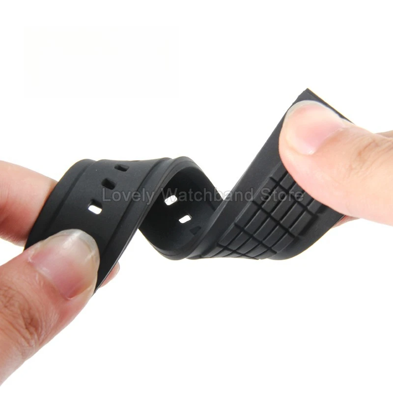 Cinturino per orologio in silicone resistente all'usura per Seiko VELATURA SRH006 SPC007J1 SRH001J1 Protrusioni a griglia snelle con interfaccia piatta