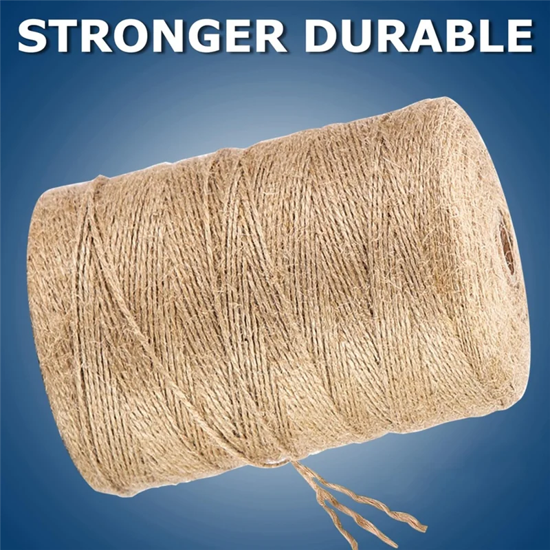 ABDJ-656Ft Twine String, Hempjute Rope Cord Twine For Christmasdecorations, Arts & Crafts,Gift Wrapping, String