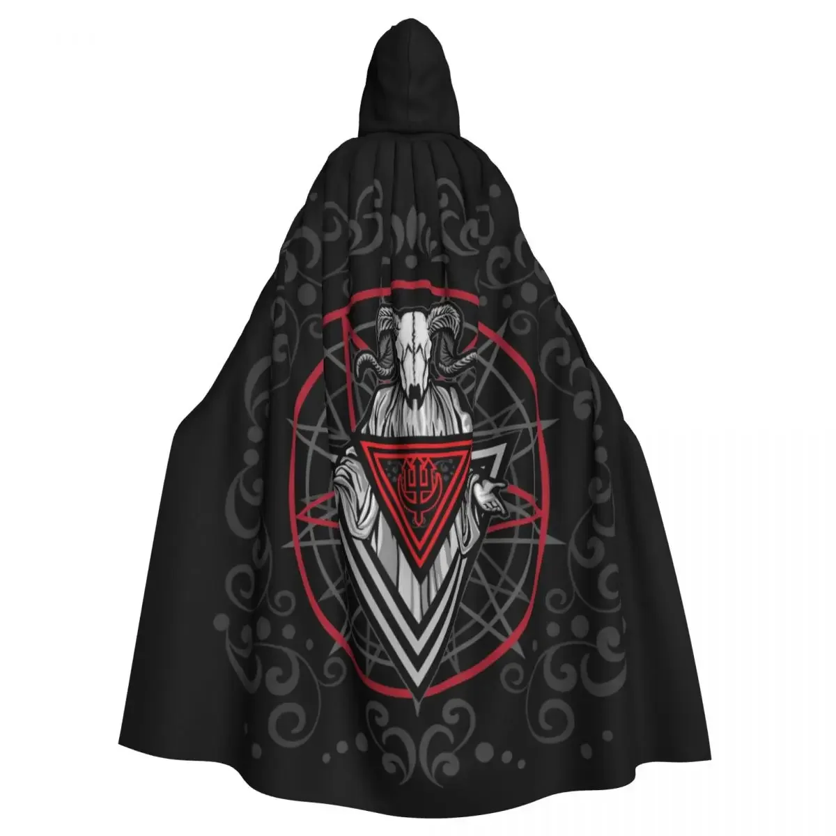 Unisex Adult Grunge Gothic Aries with Hood Long Witch Costume Cosplay