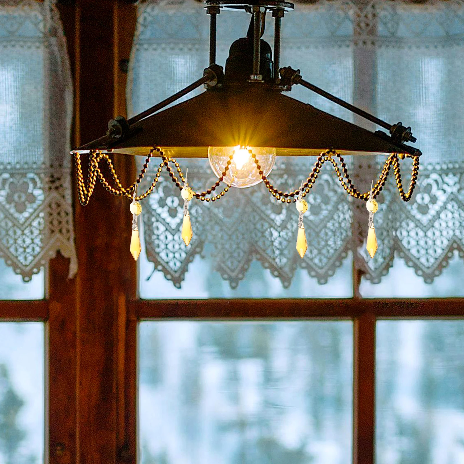 

20pcs 8-Angle Bead Hangings Crystal Drop Ornaments For Chandelier Curtain Window Diy Decor Wedding Suncatcher Prisms Clear Tear