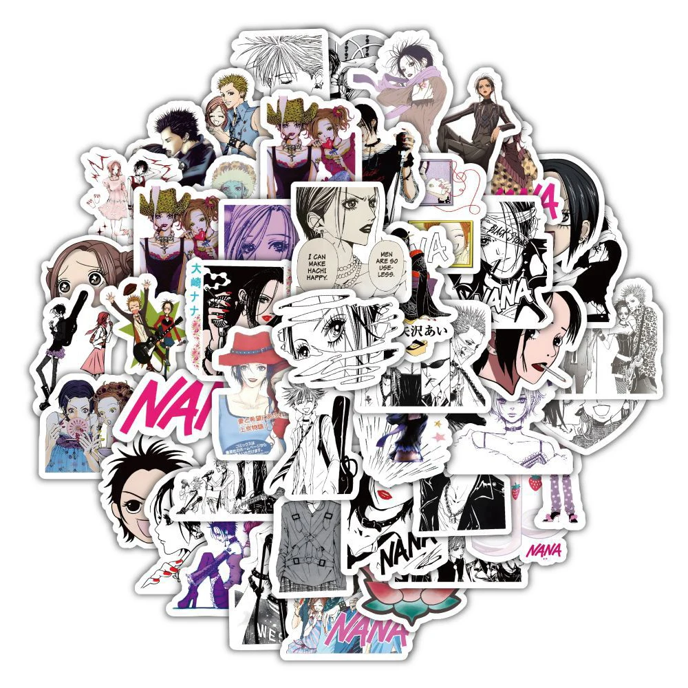 60PCS Anime NANA Stickers Cool Graffiti Decals Kid Toy Decoration Skateboard Laptop Motorcycle Phone Car Waterproof Sticker Gift