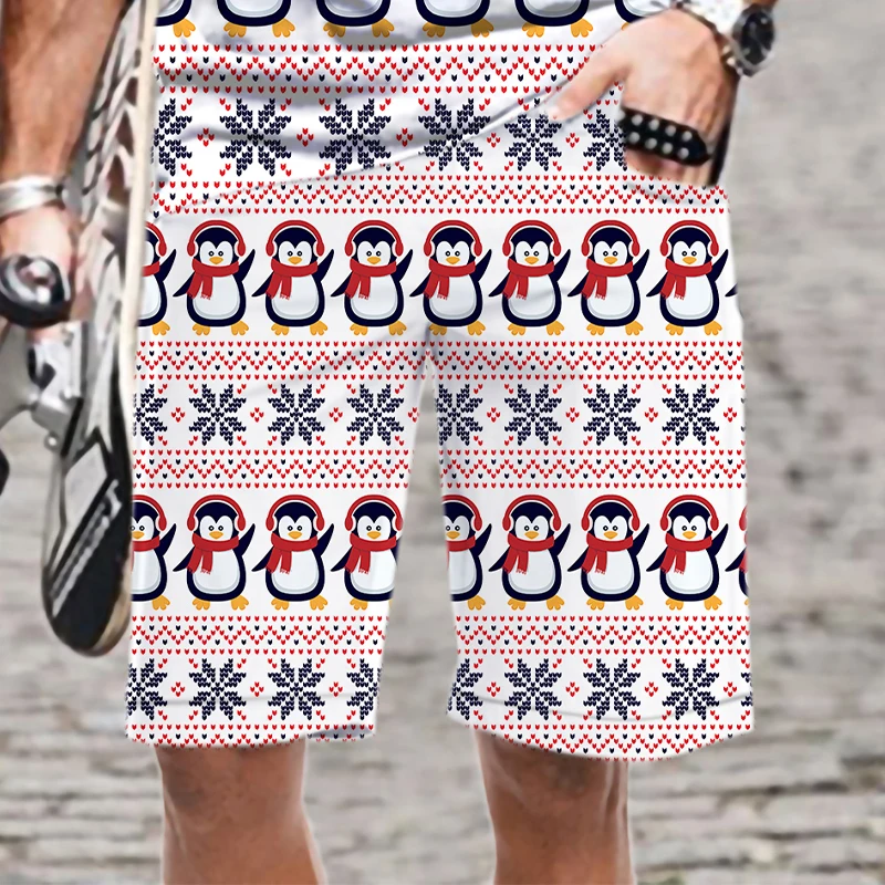 Padrão de natal masculino/feminino verão shorts legal solto homem natação secagem rápida confortável maiô harajuku moda praia