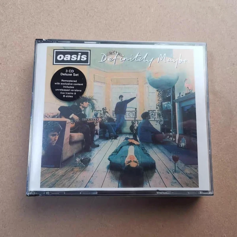 Pop Oasis Liam Gallagher Music CD Definitely Maybe Deluxe Album Live Forever 3pcs Music Record Cosplay Walkman Soundtracks Box