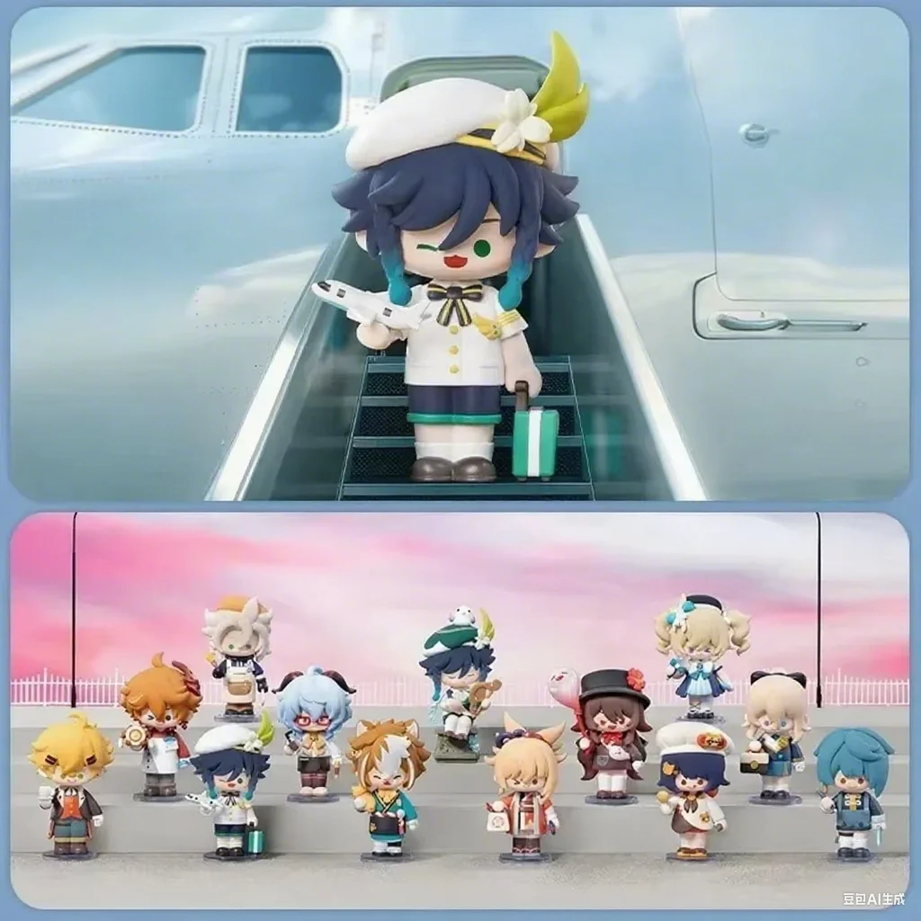 Genshin Impact Dress-Up Dreams Тематическая серия Chibi Слепая коробка Игрушки Mystery Box Mistery Caixa Фигурка-сюрприз Подарок
