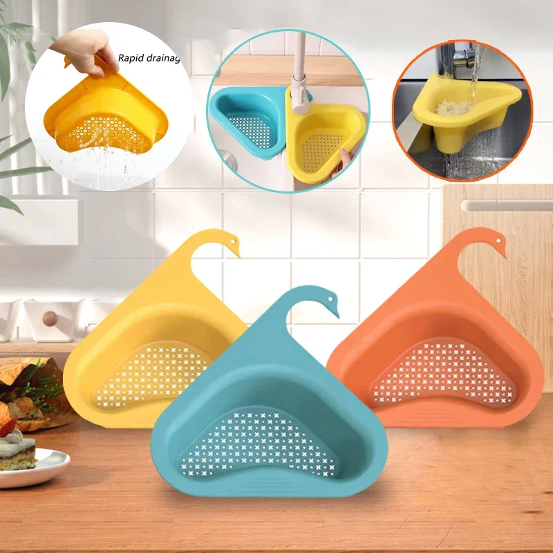 

Multifunctional Kitchen Household Sink Filter Shelf Fruit Vegetable Drainer Sponge Rack Strainer Storage Tool Basket Assessories