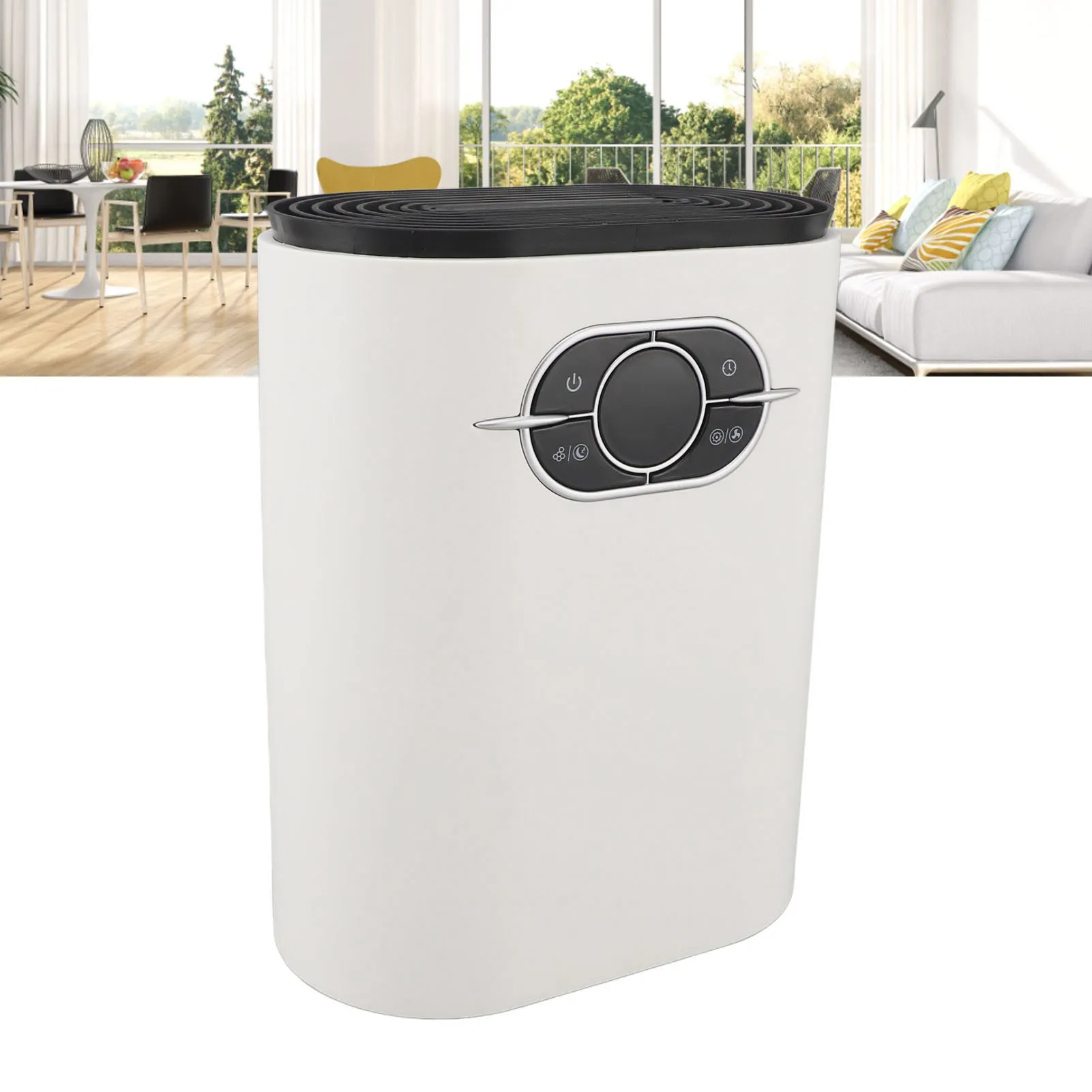 

Portable Small 1.2L Quiet Dehumidifier for Home with Drain Hose - Perfect for Bedroom Basement Living Room Hotel Use