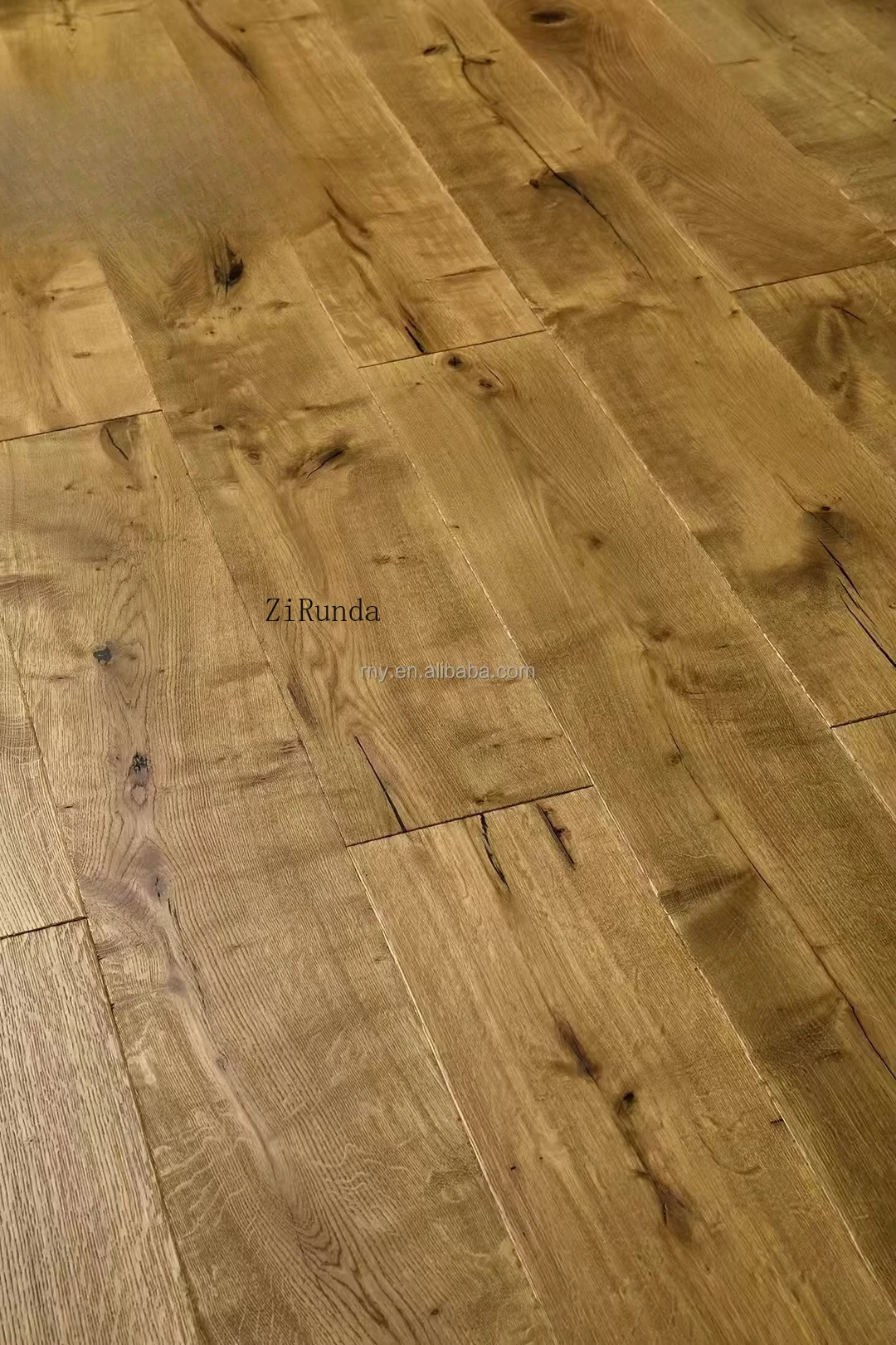 Maßgeschneiderte Version für den Innenbereich mit breitem Bretter, Wohnzimmerboden aus Eichenholz