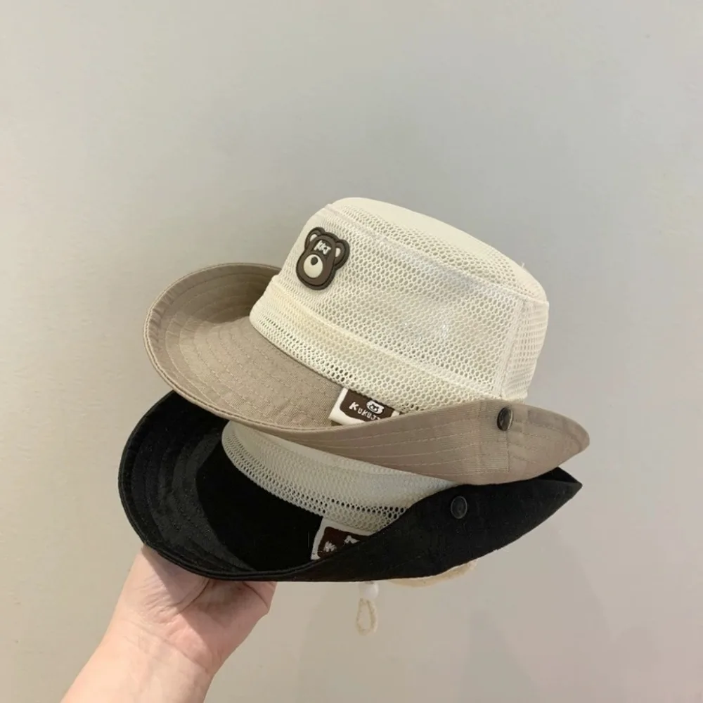 

Casual Mesh Baby Sun Hat Adjustable Foldable Fisherman Cap Lightweight Sunscreen Hat Summer