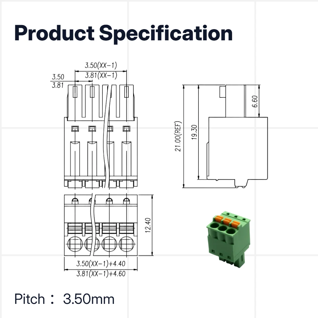 10pcs/lot 3.5mm FEMALE PCB CONNECTORPLUG-IN TEMINAL BLOCKS 15EDGKNH KF2EDGKS DFMC1.5/-ST-3.5