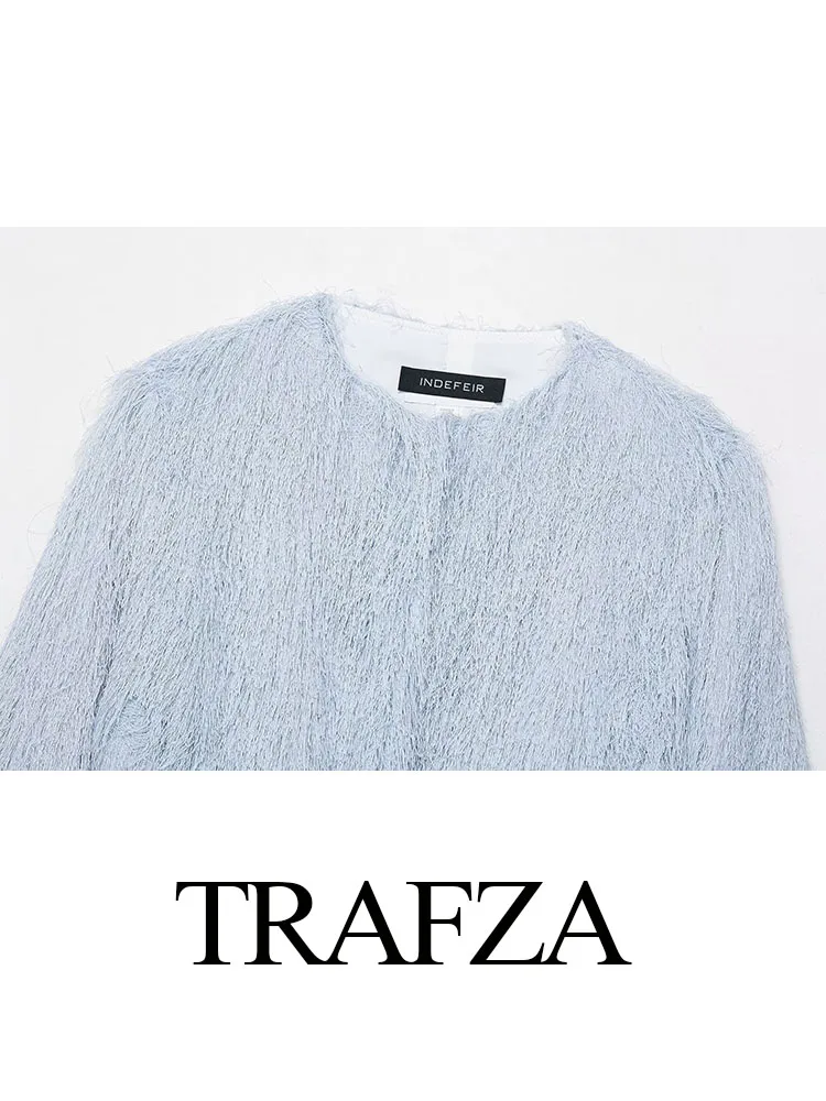 HH 2025 Women's Autumn High Street Short Coats Solid Long Sleeves Single-Breasted Female New Fashion Casual O-Neck Jackets