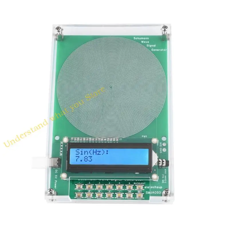 

J60A Antiinterference Frequency Adjustable Schumann Waves Generator 7.83Hz with High Accuracy Chip and Crystal Oscillator