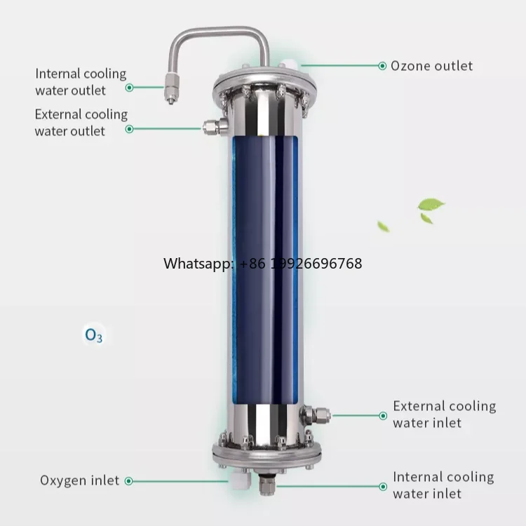 

Custom 220/110V High Concentration Stainless Steel Ozone Generator Parts Water Cooled 30g/h Ozone Quartz Tube