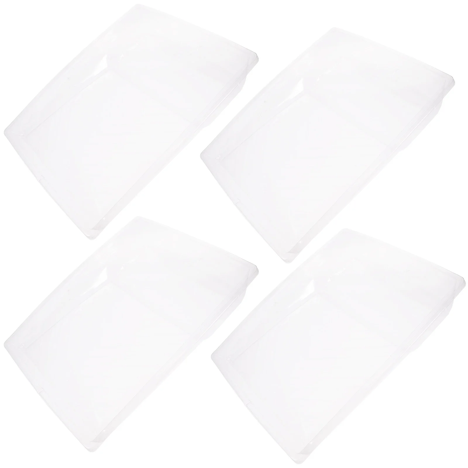 

4Pcs Paint Liners Clear Transparent Reusable PVC Paint Tray Liner Large Size Roller Painting Tray Lining Durable