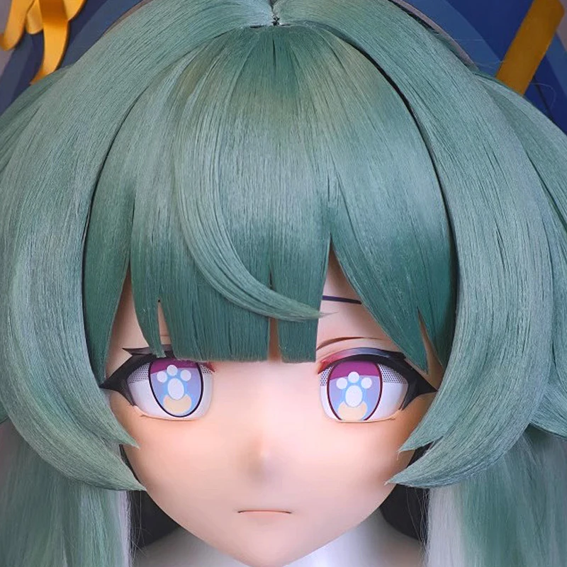 

(MEO177) Customize Handmade Full Head Lockable Crossdress Male to Female Japanese Cartoon Anime Game Character Kigurumi Mask