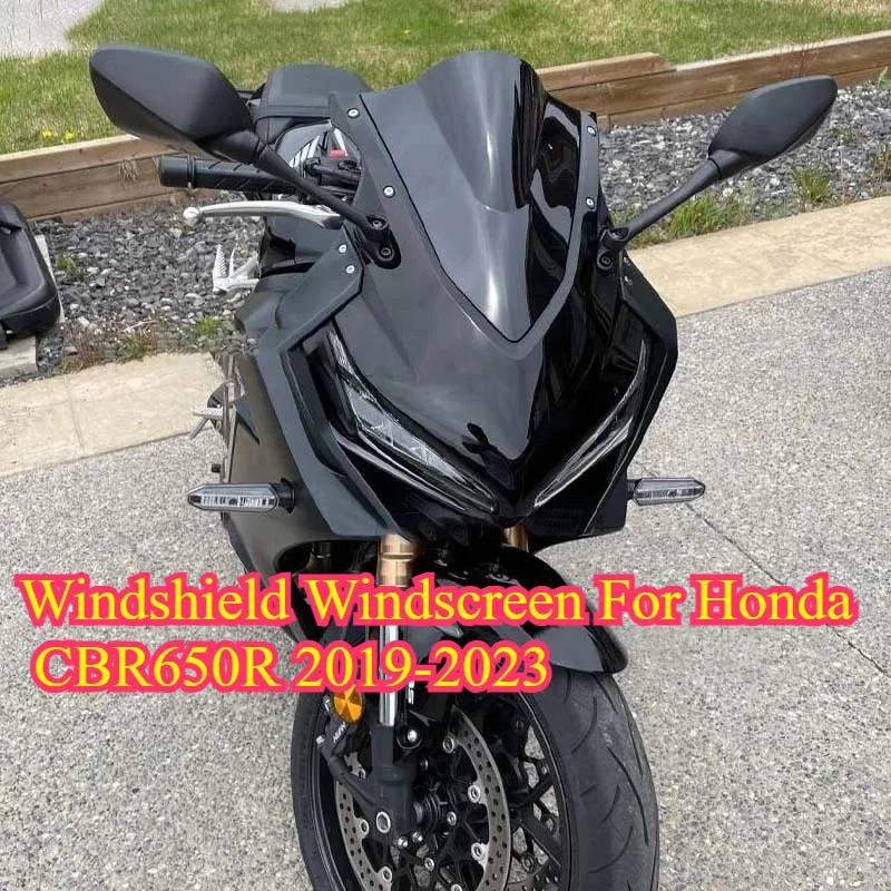 

For Honda CBR650R CBR 650R 2019 2020 2021 2022 2023 Black Motorcycle Wind Windshield Windscreen Screen Fairing CBR 650 R