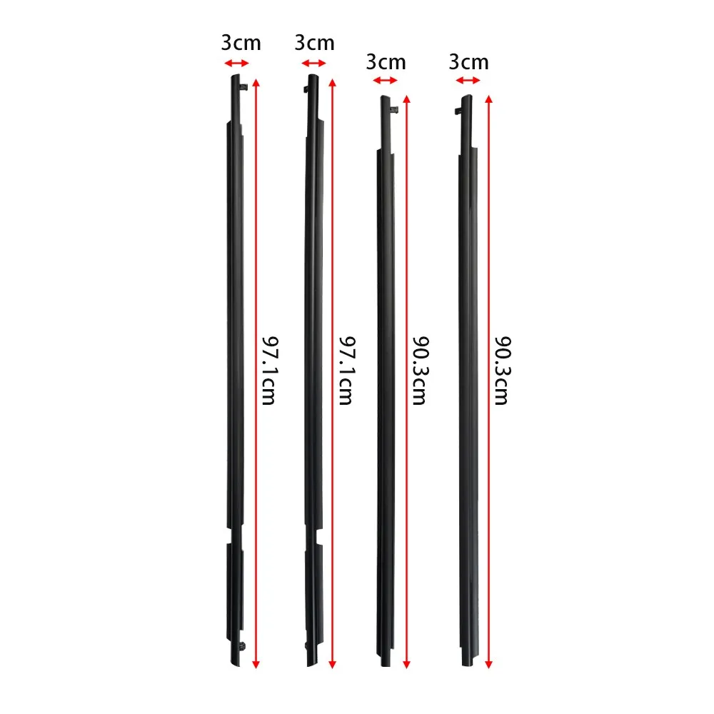 75710-0R020 4Pcs Car Window Weatherstrip Sweep Moulding Felts Outside Window Moulding Weather Strip For Toyota RAV4 2006-2008