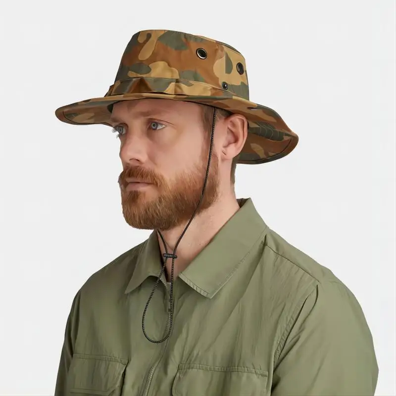 

Camouflage Tactical Sun Protection Cap Bonnie Bucket Hats Fishing Hats Men Women Outdoor Bonnie Hats